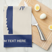 Aangepaste tekst Tropische palmboom Theedoek (Quarter Fold)