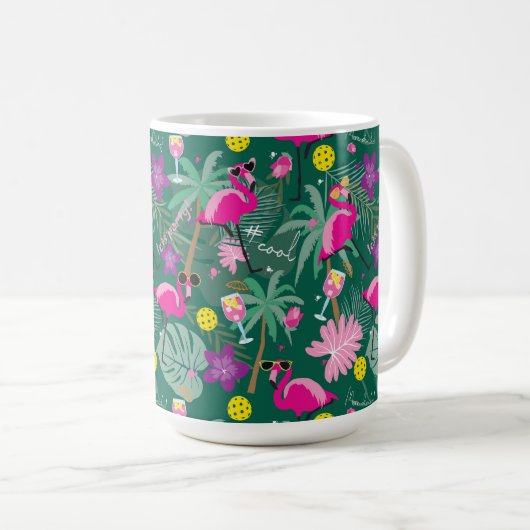 Aangepaste tekst 🤩 Tropische partij met picklebal Koffiemok (Voorkant rechts)