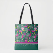 Aangepaste tekst 🤩 Tropische partij met picklebal Tote Bag (Voorkant)