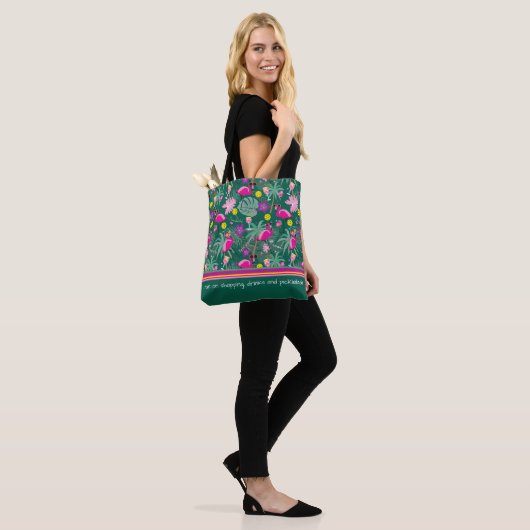 Aangepaste tekst 🤩 Tropische partij met picklebal Tote Bag (Op model)