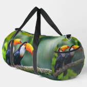 Aangepaste tekst Tropische Toucans Plunjezak (Rechterhoek)
