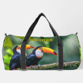 Aangepaste tekst Tropische Toucans Plunjezak (Achterkant)