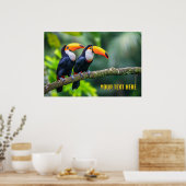 Aangepaste tekst Tropische Toucans Poster (Keuken)