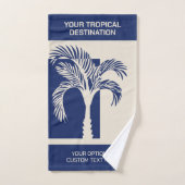 Aangepaste tekst Tropische vakantie Bad Handdoek (Handdoek)