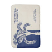 Aangepaste tekst Tropische vakantie Badmat (Voorkant Verticaal)