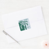 Aangepaste tekst Tropische vakantie Vierkante Sticker (Envelop)