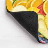 Aangepaste tekst tropische vruchten muismat (Hoek)