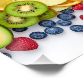 Aangepaste tekst tropische vruchten perfect poster (Hoek)