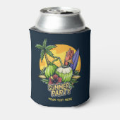 Aangepaste tekst Tropische zomer Blikjeskoeler (Blikje Achterkant)