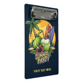 Aangepaste tekst Tropische zomer Mini Klembord (Schuin)