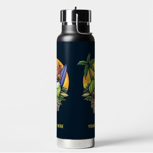 Aangepaste tekst Tropische zomer Waterfles (Links)