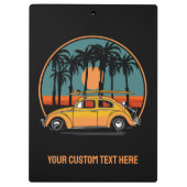 Aangepaste tekst Tropische zonsondergang Klembord (Achterkant)