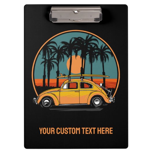 Aangepaste tekst Tropische zonsondergang Klembord (Voorkant)