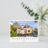 Aangepaste tekst, trulli-huizen, Alberobello, Apul Briefkaart (Staand voorkant)