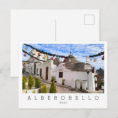 Aangepaste tekst, trulli-huizen in Alberobello Briefkaart (Voorkant / Achterkant)