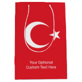 Aangepaste tekst Turkije vlag Medium Cadeauzakje (Voorkant)