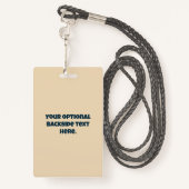 Aangepaste tekst UFO Alien Badge (Achterkant met draagriem)