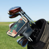 Aangepaste tekst UFO Alien Golfheadcover (Insitu)