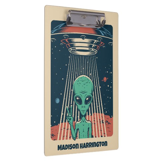 Aangepaste tekst UFO Alien Klembord (Rechts)