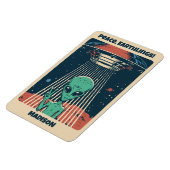 Aangepaste tekst UFO Alien Magneet (Linkerzijde)