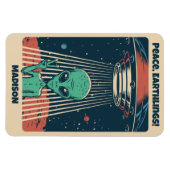 Aangepaste tekst UFO Alien Magneet (Horizontaal)
