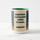 Aangepaste tekst UFO Alien Mok (Midden)