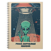 Aangepaste tekst UFO Alien Notitieboek (Voorkant)