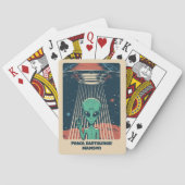 Aangepaste tekst UFO Alien Pokerkaarten (Achterkant)