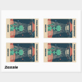 Aangepaste tekst UFO Alien Rechthoekige Sticker (Vel)