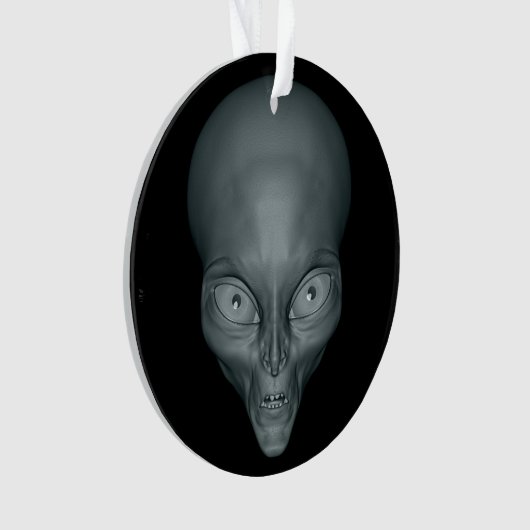 aangepaste tekst UFO Alien-versiering Ornament (voorkant)