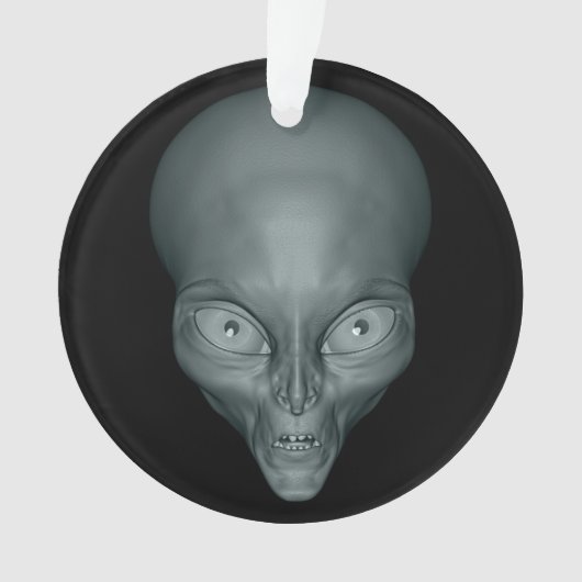 aangepaste tekst UFO Alien-versiering Ornament (voorkant)