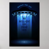 Aangepaste tekst UFO-ruimteschip poster (Voorkant)