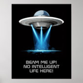 Aangepaste tekst UFO-ruimteschip poster (Voorkant)
