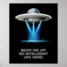 Aangepaste tekst UFO-ruimteschip poster