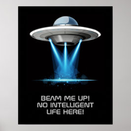 Aangepaste tekst UFO-ruimteschip poster