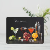 Aangepaste tekst Uitnodigingen voor cocktail-parti (Staand voorkant)