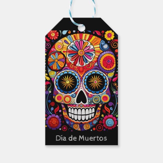 Aangepaste tekst 💀Uitstekende Día de Muertos Cadeaulabel (Voorkant)