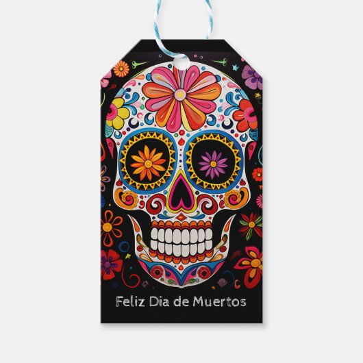 Aangepaste tekst 💀Uitstekende Día de Muertos Cadeaulabel (Voorkant)