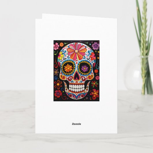 Aangepaste tekst 💀Uitstekende Día de Muertos Kaart (Achterkant)