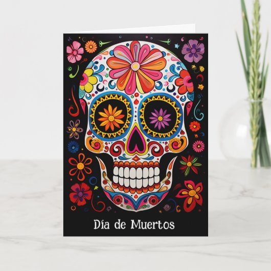Aangepaste tekst 💀Uitstekende Día de Muertos Kaart (Voorkant)
