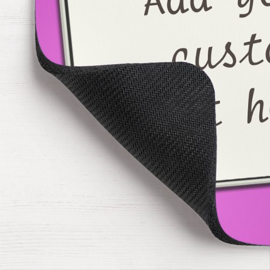 Aangepaste tekst uitzoeken op verlooproze muismat (Hoek)