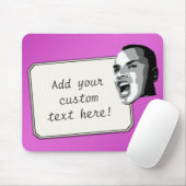 Aangepaste tekst uitzoeken op verlooproze muismat (Met muis)