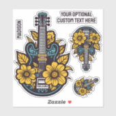 Aangepaste tekst Ukulele Sticker (Vel)