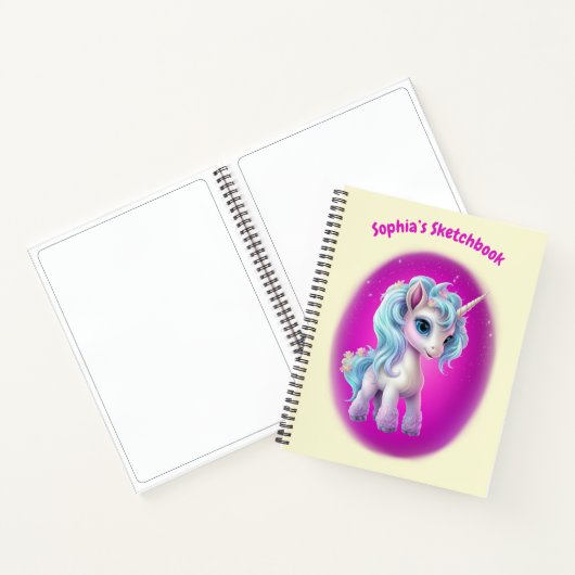 Aangepaste tekst Unicorn notitieboek (Binnen)