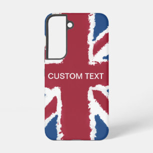 Aangepaste tekst Union Jack Vlag Kunst door Heva W Samsung Galaxy Hoesje