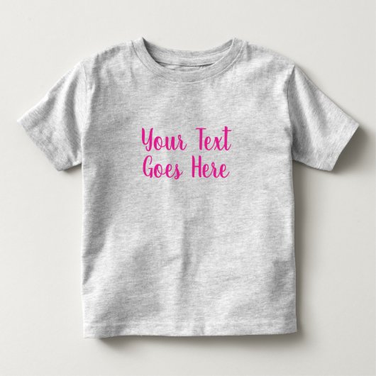 Aangepaste tekst upload foto grijs Maak je eigen b Kinder Shirts (Voorkant)