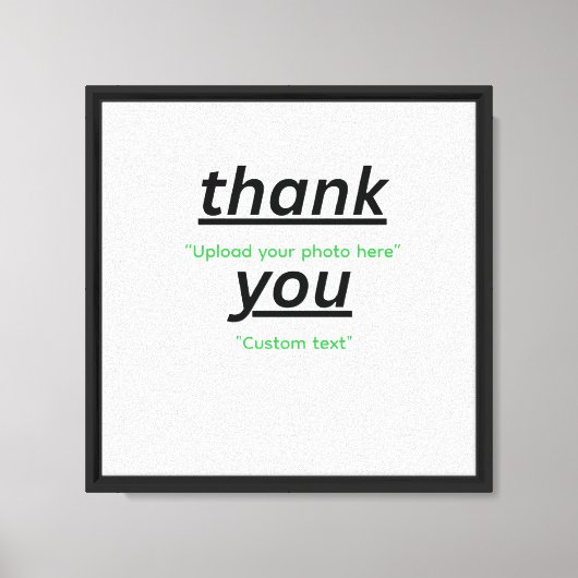 Aangepaste tekst & upload je foto Gepersonaliseerd Canvas Afdruk (Voorkant)