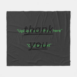 Aangepaste tekst & upload je foto Gepersonaliseerd Fleece Deken