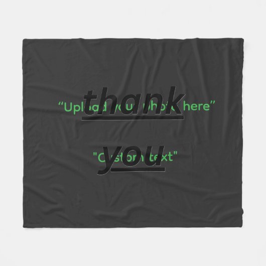 Aangepaste tekst & upload je foto Gepersonaliseerd Fleece Deken (Voorkant (Horizontaal))