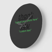 Aangepaste tekst & upload je foto Gepersonaliseerd Grote Klok (Hoek)